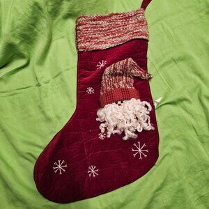 Red Velvet 3D Santa Face Christmas Stocking Delton Product Corporation